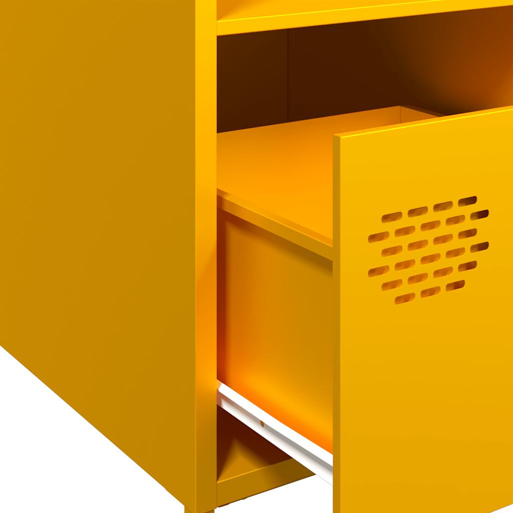 Skap DIV. sennepsgul 35x39x103,5 cm stål