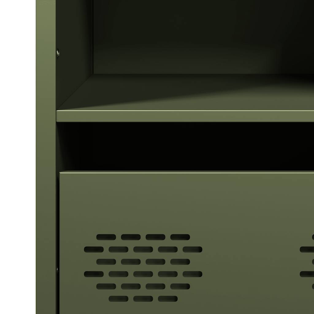 Skap DIV. olivengrønn 35x39x103,5 cm stål