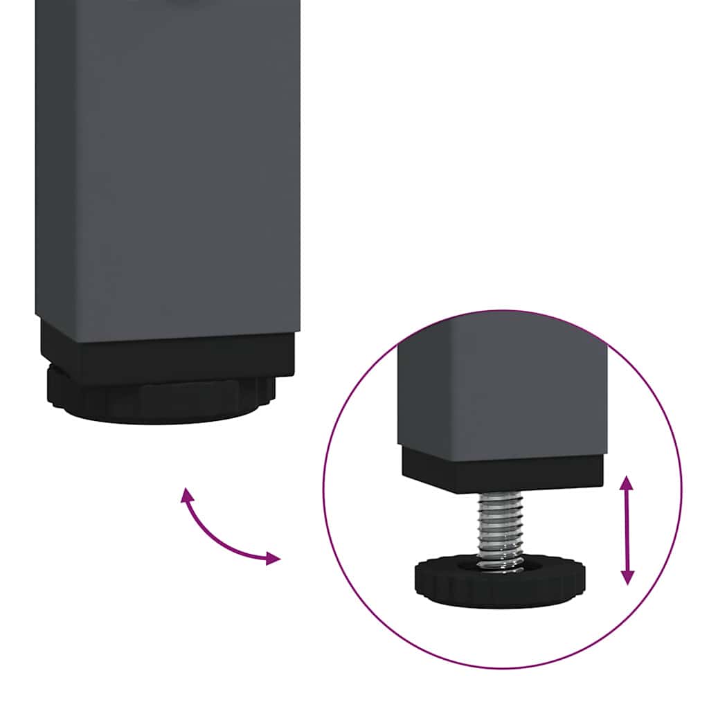 Skjenk DIV. antrasitt 35x39x73,5 cm kaldvalset stål
