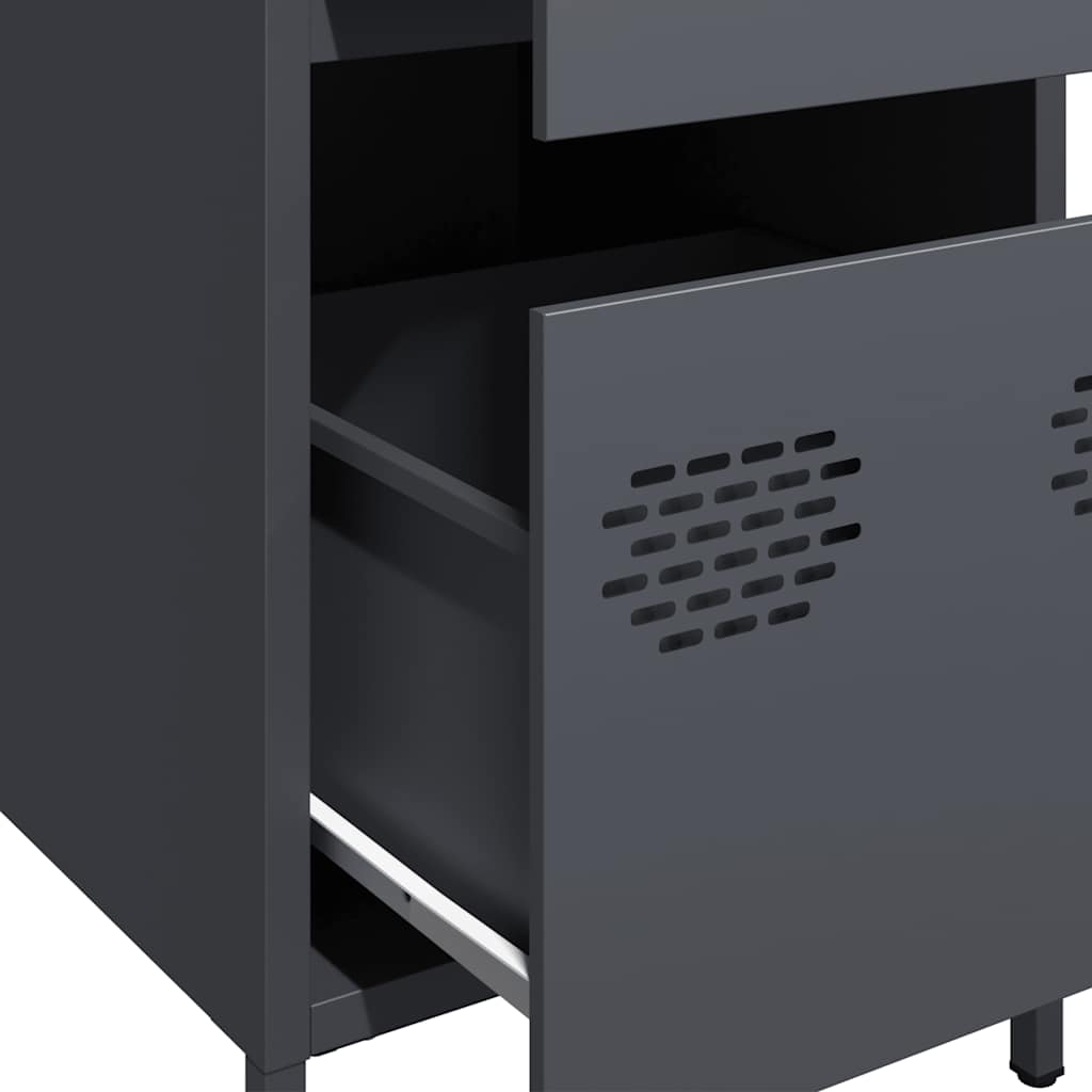 Skjenk DIV. antrasitt 35x39x73,5 cm kaldvalset stål