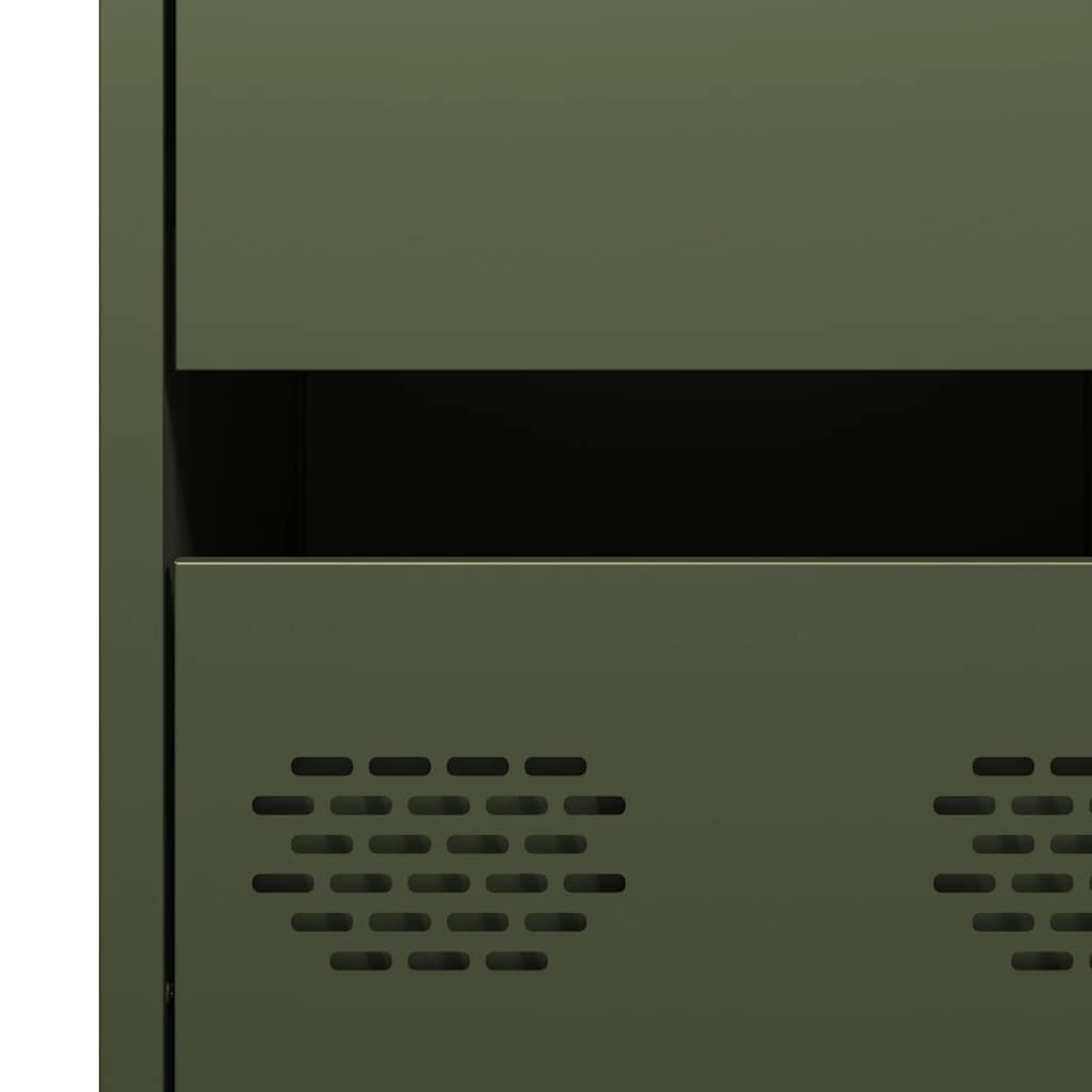 Skjenk DIV. olivengrønn 35x39x73,5 cm kaldvalset stål