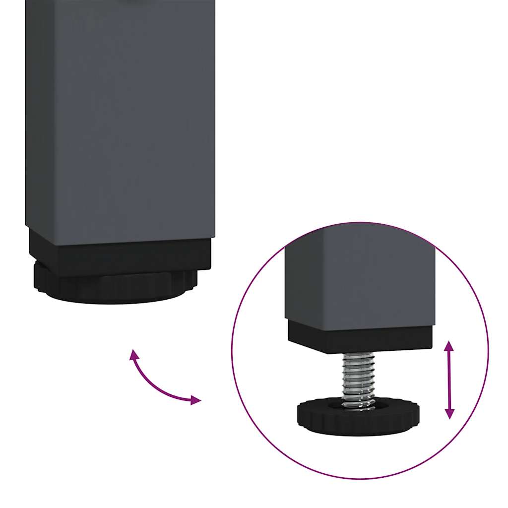 Skap DIV. antrasitt 68x39x103,5 cm stål