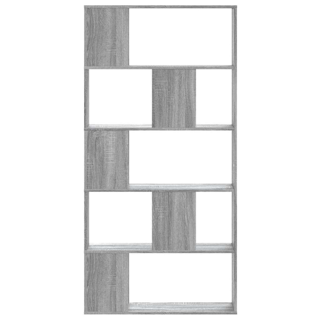 Bokhylle Sonoma Grå 5 etasjer 80,5x23,5x162,5 cm