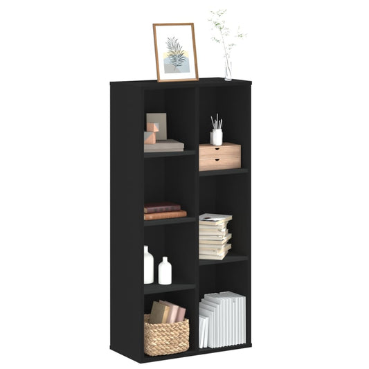 Bokhylle Svart 50x25x105 cm