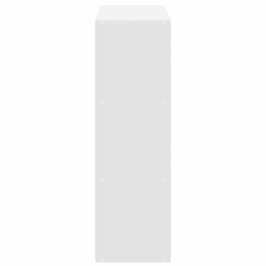 Bokhylle hvit 102x32x102 cm konstruert tre