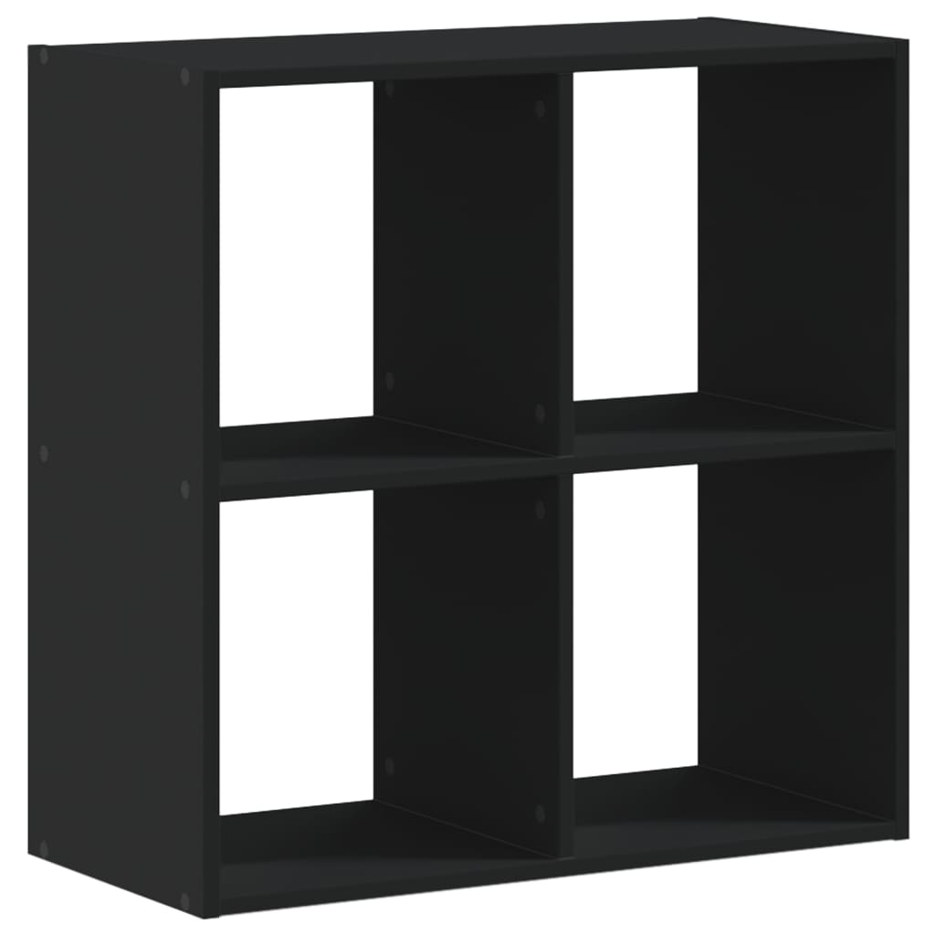 Bokhylle svart 68,5x32x68,5 cm konstruert tre