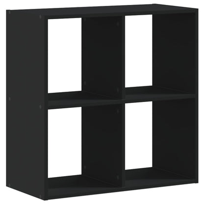 Bokhylle svart 68,5x32x68,5 cm konstruert tre