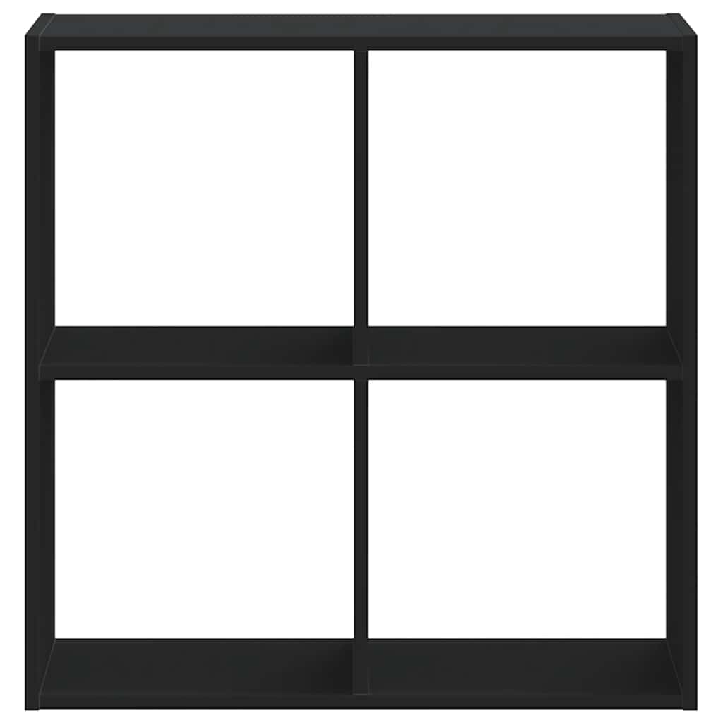 Bokhylle svart 68,5x32x68,5 cm konstruert tre
