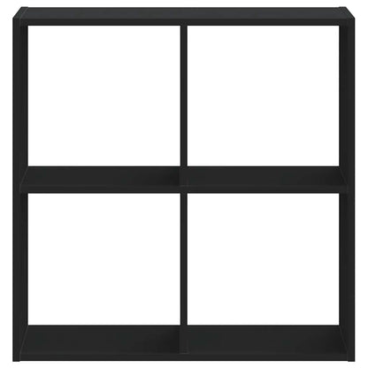 Bokhylle svart 68,5x32x68,5 cm konstruert tre