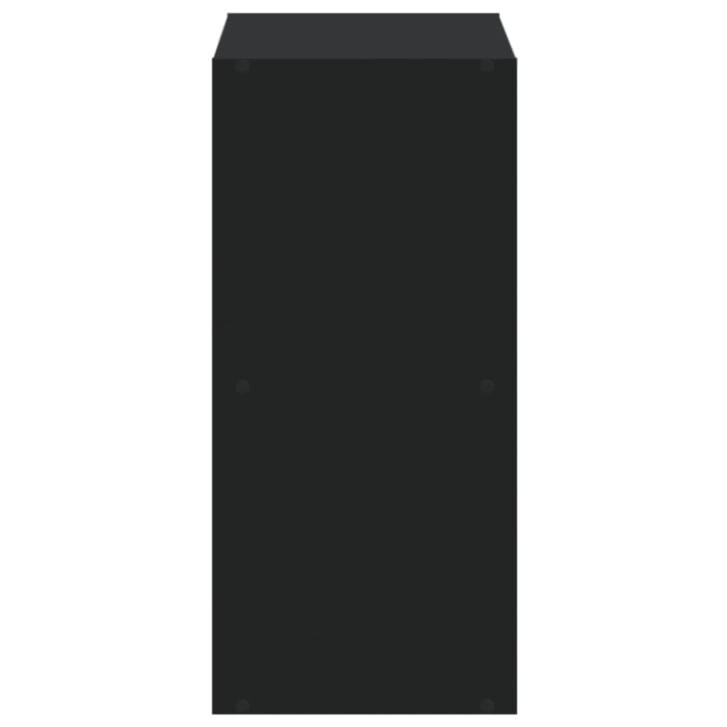 Bokhylle svart 68,5x32x68,5 cm konstruert tre