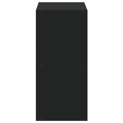 Bokhylle svart 68,5x32x68,5 cm konstruert tre