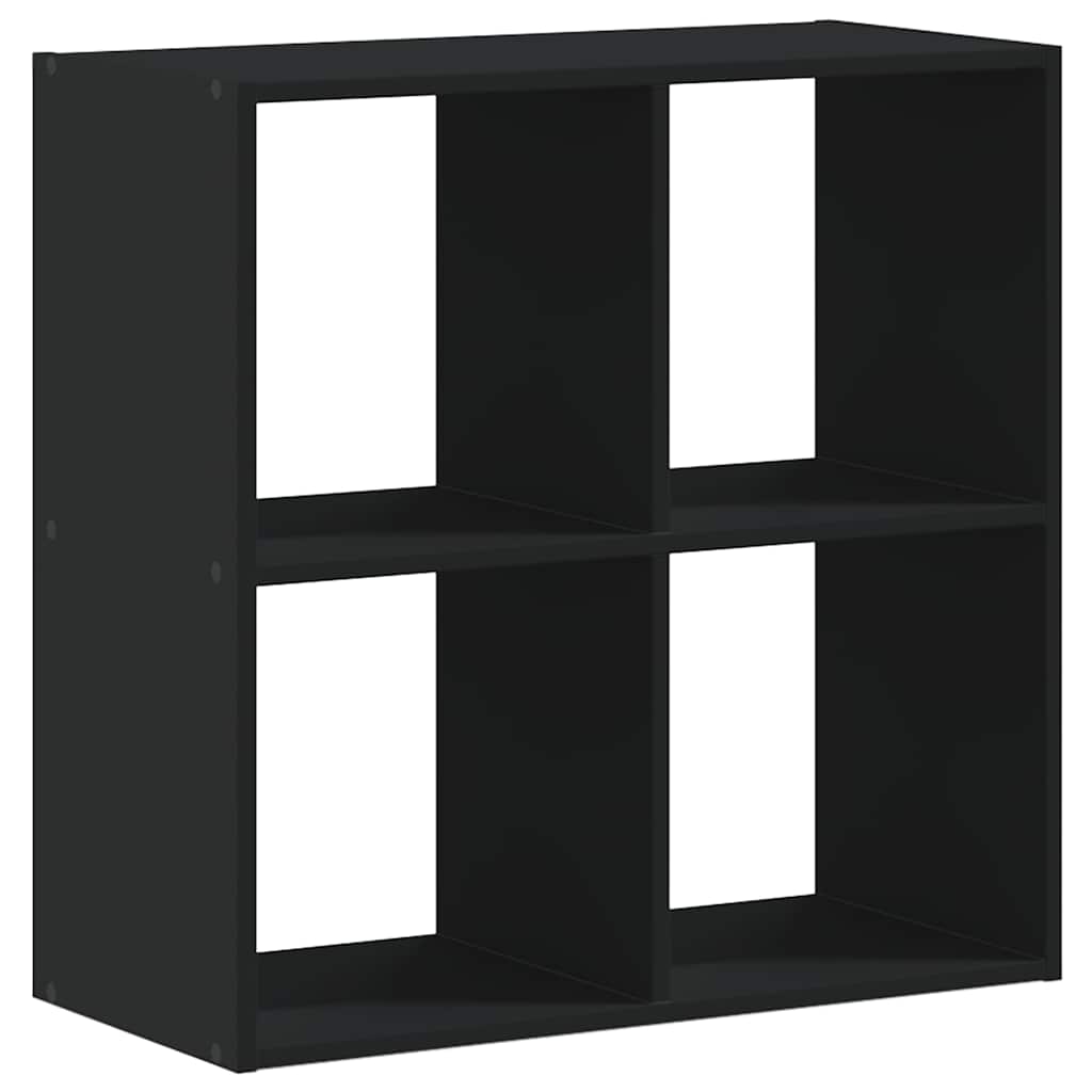 Bokhylle svart 68,5x32x68,5 cm konstruert tre