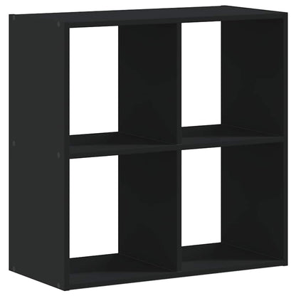 Bokhylle svart 68,5x32x68,5 cm konstruert tre