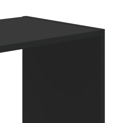 Bokhylle svart 68,5x32x68,5 cm konstruert tre