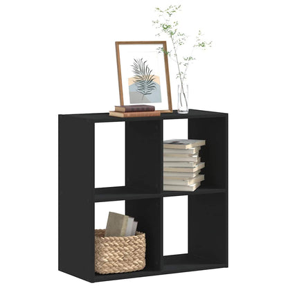 Bokhylle svart 68,5x32x68,5 cm konstruert tre
