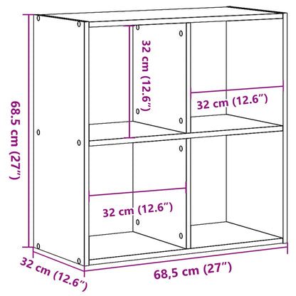 Bokhylle Gammelt Tre 68,5x32x68,5 cm