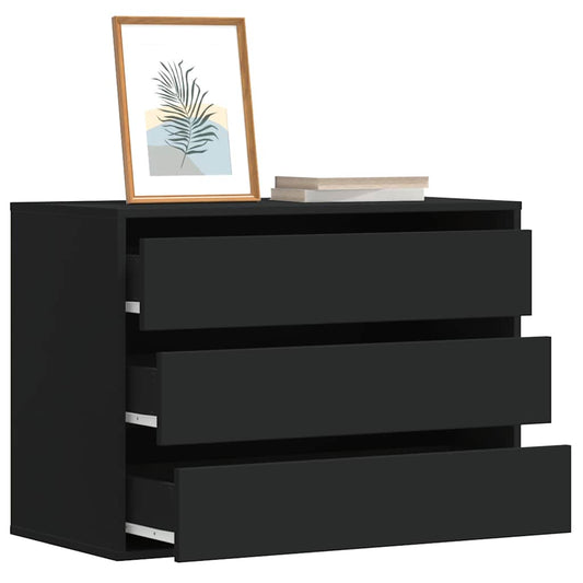 Kommode Svart 80x41x58 cm