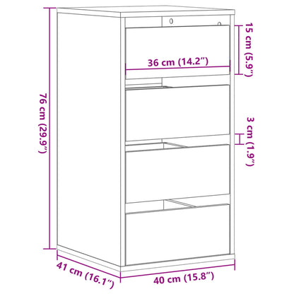 Kommode Hvit 40x41x76 cm