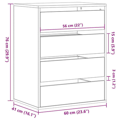 Kommode Brun Eik 60x41x76 cm