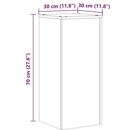 Plantestativer 2 stk gammelt tre 30x30x70 cm konstruert tre