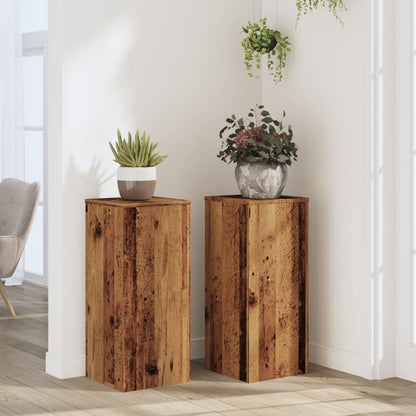 Plantestativer 2 stk gammelt tre 30x30x70 cm konstruert tre