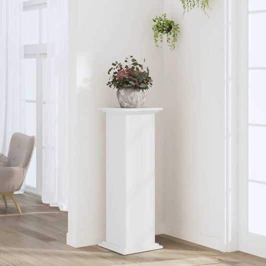 Blomsterstativ Plantestativ Hvit 33x33x100 cm