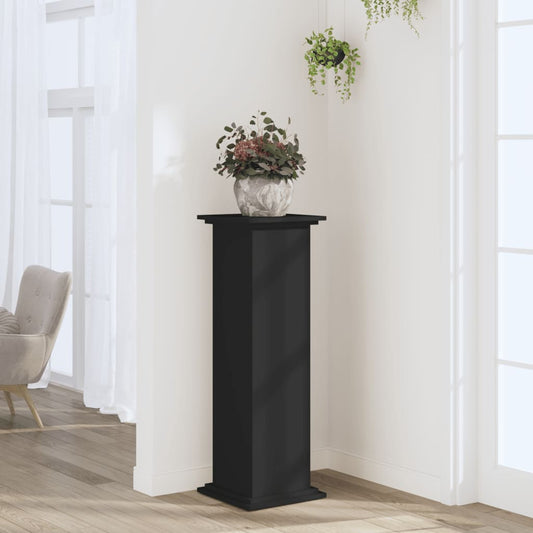 Blomsterstativ Plantestativ Svart 33x33x100 cm