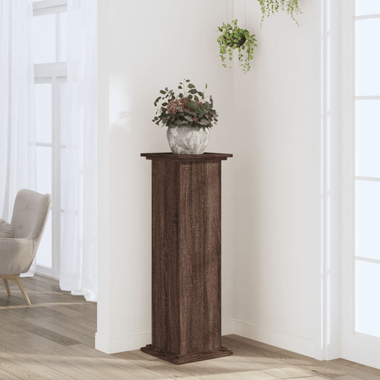 Blomsterstativ Plantestativ Brun Eik 33x33x100 cm