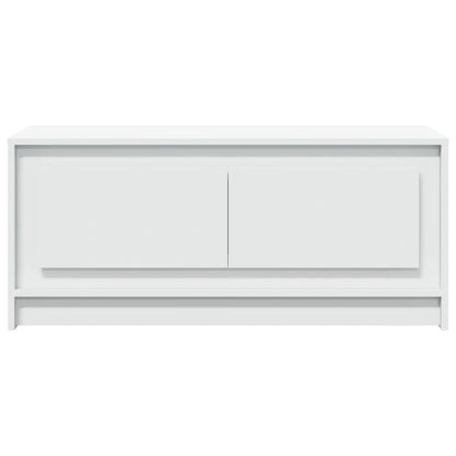 Salongbord Sofabord Hvit med LED-lys