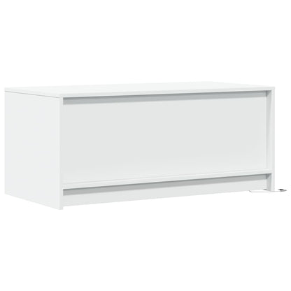 Salongbord Sofabord Hvit med LED-lys