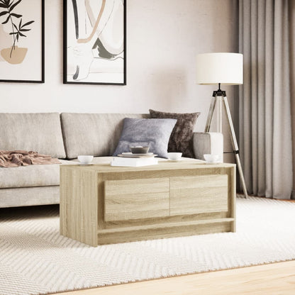 Salongbord Sofabord Sonoma Eik med LED-lys