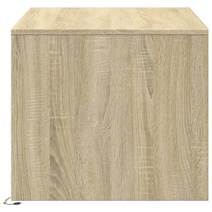 Salongbord Sofabord Sonoma Eik med LED-lys