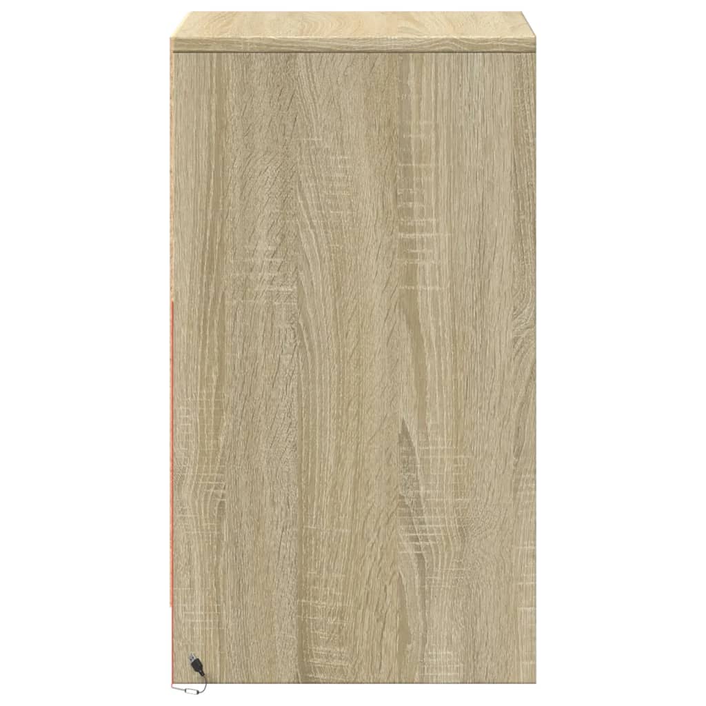 Nattbord Sengbord Sonoma Eik med LED