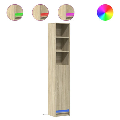 Skjenk Sonoma Eik med LED 36x32,5x200 cm