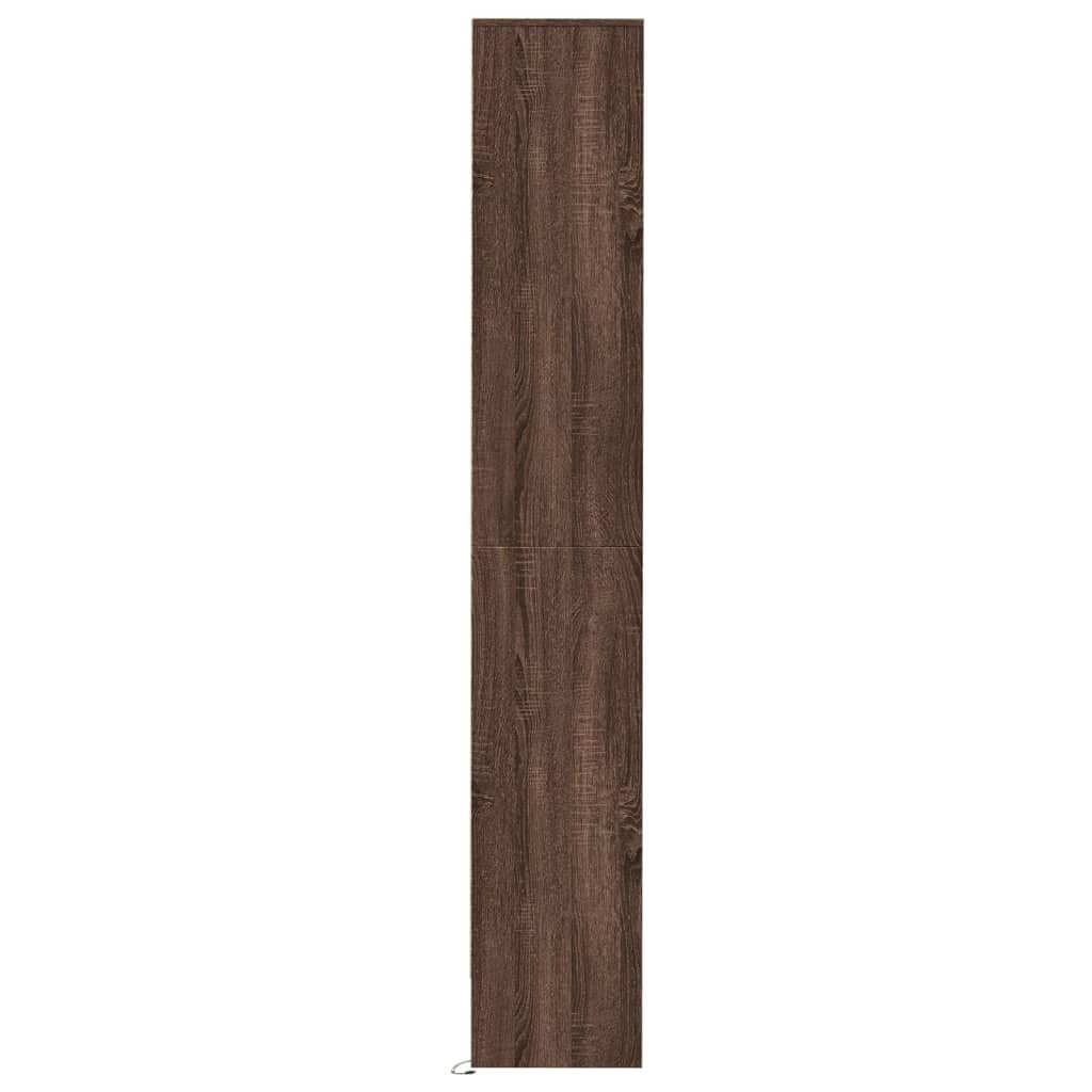 Skjenk Brun Eik med LED 36x32,5x200 cm