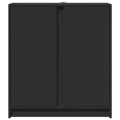 Skjenk Svart med LED 77x34x85 cm