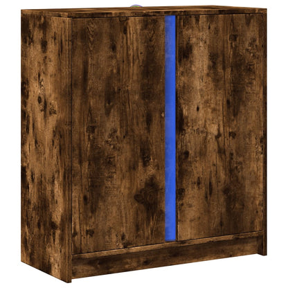 Skjenk Røkt Eik med LED 77x34x85 cm