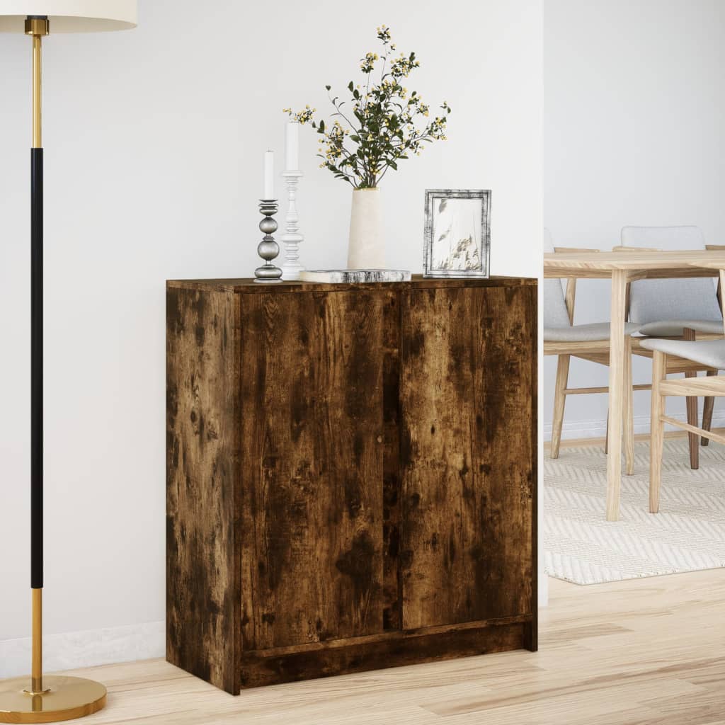 Skjenk Røkt Eik med LED 77x34x85 cm