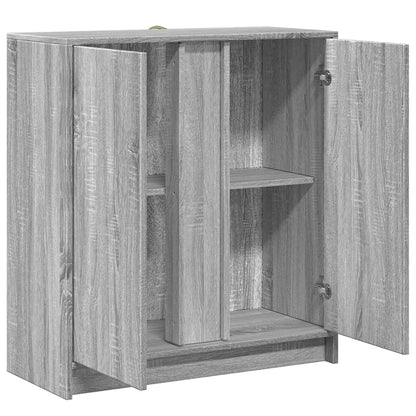 Skjenk Sonoma Grå med LED 77x34x85 cm
