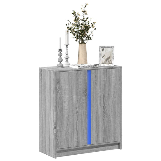Skjenk Sonoma Grå med LED 77x34x85 cm