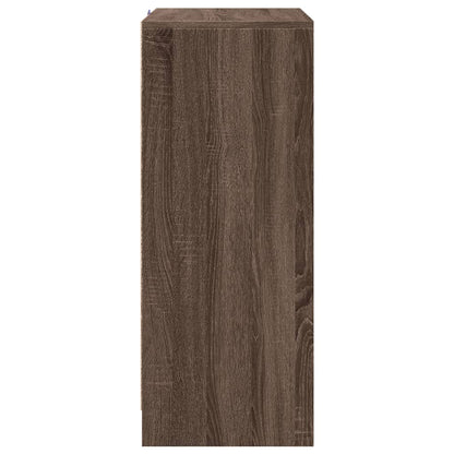 Skjenk Brun Eik med LED 77x34x85 cm
