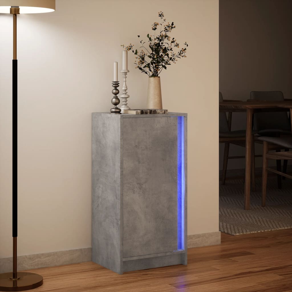 Skjenk Betonggrå med LED 42,5x34x85 cm