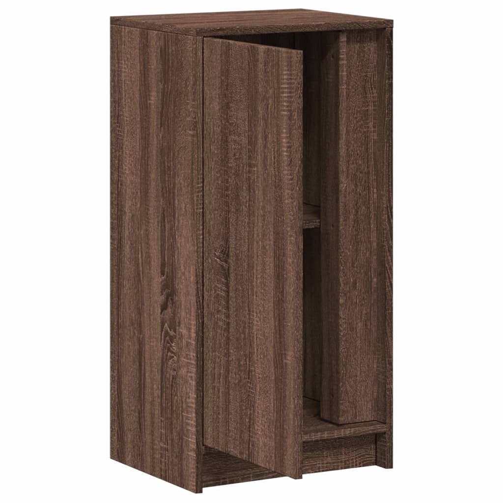 Skjenk Brun Eik med LED 42,5x34x85 cm