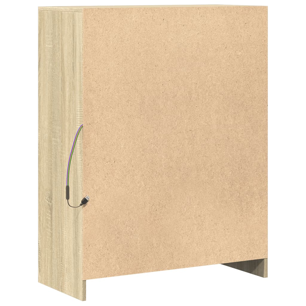 Skjenk Sonoma Eik med LED 77x34x100 cm