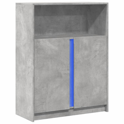 Skjenk Betonggrå med LED 77x34x100 cm