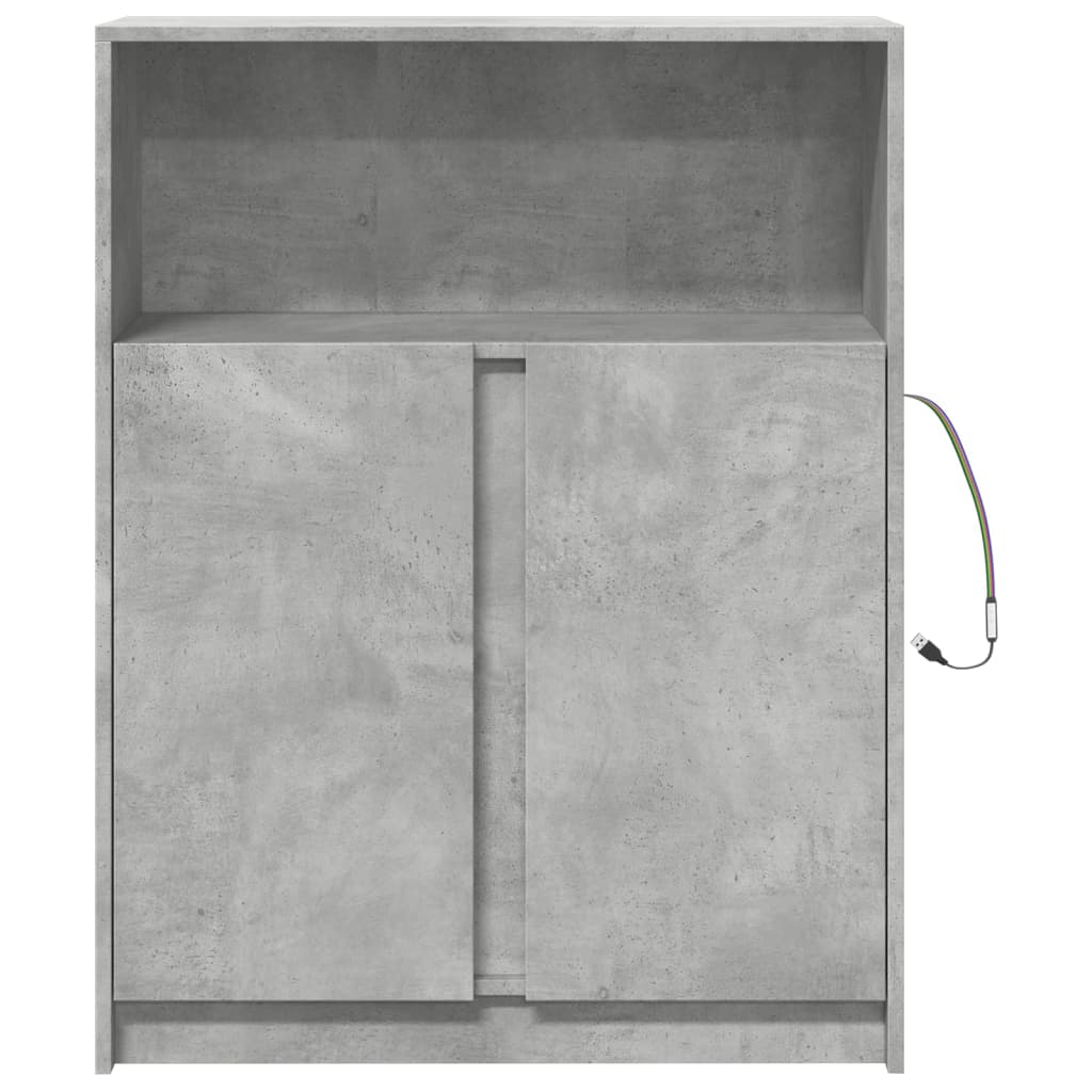 Skjenk Betonggrå med LED 77x34x100 cm