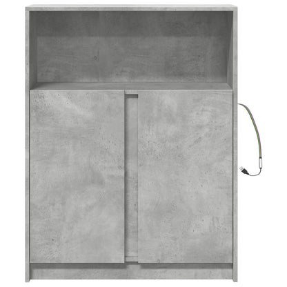 Skjenk Betonggrå med LED 77x34x100 cm