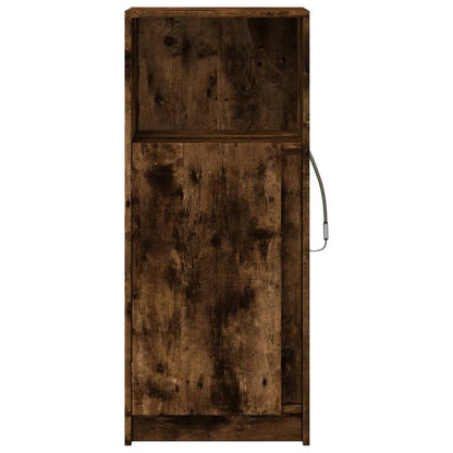 Skjenk Røyk Eik med LED 42,5x34x100 cm