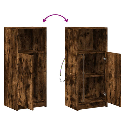 Skjenk Røyk Eik med LED 42,5x34x100 cm