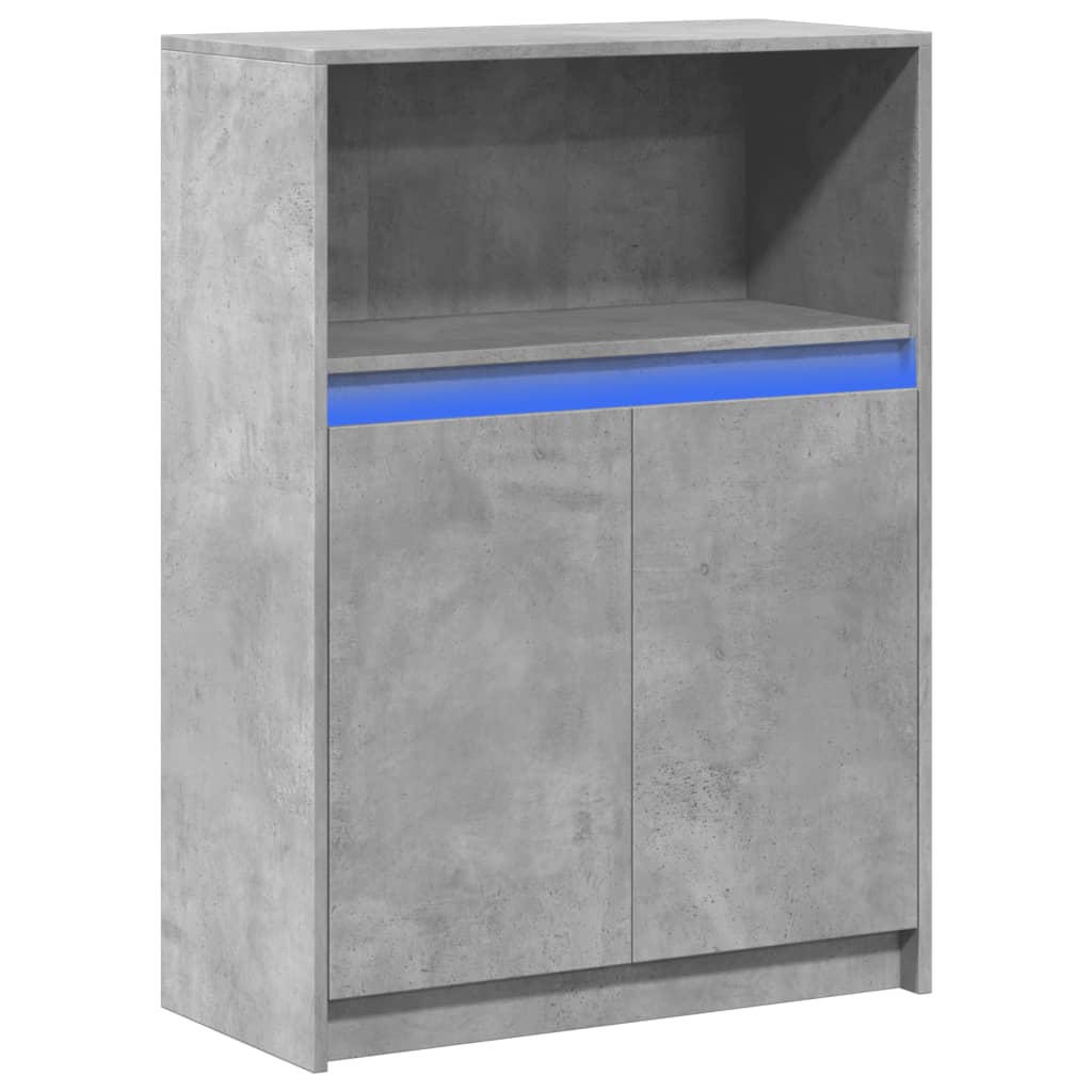 Skjenk Betonggrå med LED 72x34x100 cm